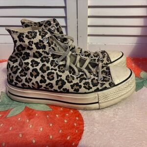 Platform Leopard Converse Size 8W